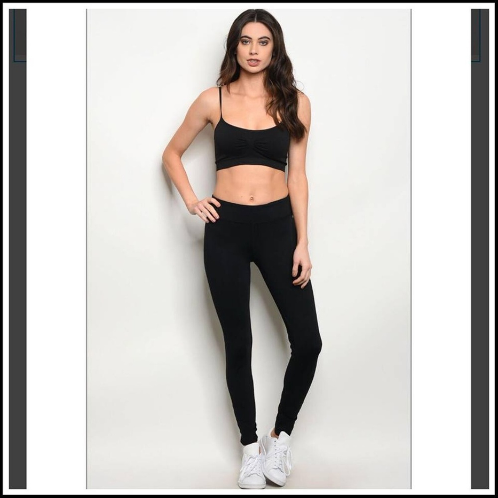 LAST ONE! New Black Athletic Leggings - Picture 2 of 4